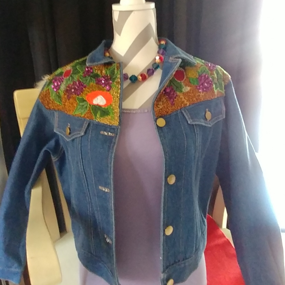 SOLD! Beautiful jean jacket! SOLD!!! - Picture 1 of 5